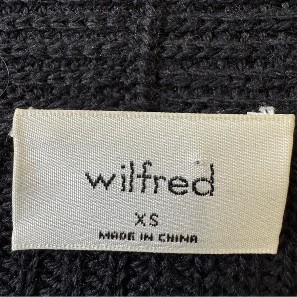 Wilfred Aritzia Black knit merino wool sleeveless long line Olivie sweater - Picture 4 of 5